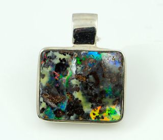 Sterling Silver Doublet Opal Pendant