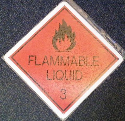 Flammable Liquid 3 Metal Sign (30x30cm)