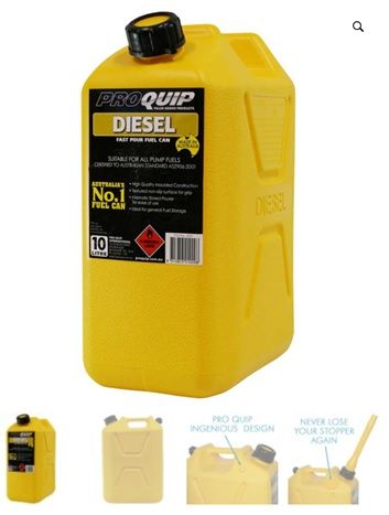 Jerry Can Plastic 10l Yellow - Diesel