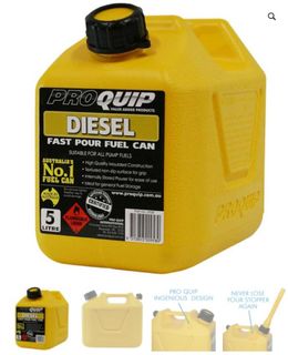 Jerry Can Plastic 5l Yellow - Diesel