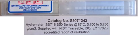 Hydrometer (0.700 - 0.750) Calibrated