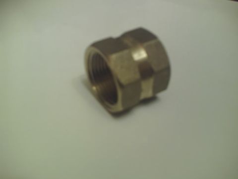 Socket (brass) Hex Both Ends - 19mm