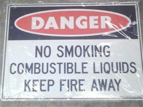 Sign - Danger Combustible Lqd - Metal