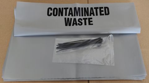 Contaminated Waste Bags & Ties (10pk)