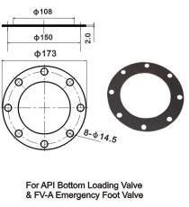 Gasket T T M A Flange Style (4in) - Cork