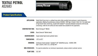 Goodyear Bowser Hose (1in 25mm) Textile