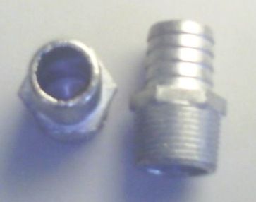F / T Hose Tail Diecast (zinc) - 25mm