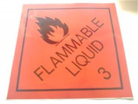 Flammable Liquid 3 S/a Sign (30x30cm)
