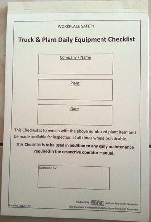 Truck & Plant Equipment Checklist Book