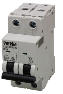 MCB EUREKA 2 Pole 2A C Curve 6kA