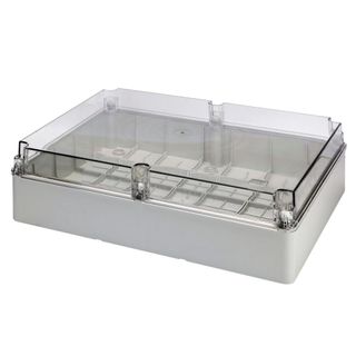 Enclosure PVC Clear Lid Grey Body 460x380x120