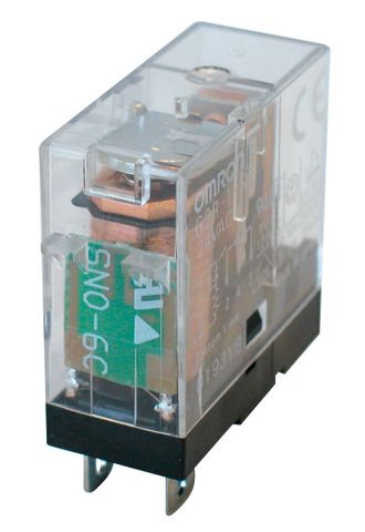 Relay Slimline 24VDC 1 Pole SPDT 10A & test button