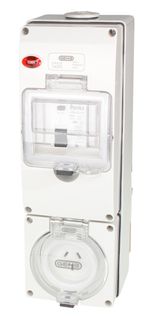 Switched Socket Outlet 3 Pin 10A RCD 3G base IP66