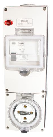 Switched Socket Outlet 5 Pin 32A RCD 3G base IP66