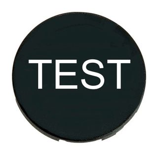 Button Plate for Pushbutton Test Black