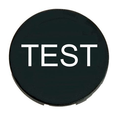 Button Plate for Pushbutton Test Black