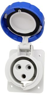 Panel Mount Sockets 32A 240V 2P+E