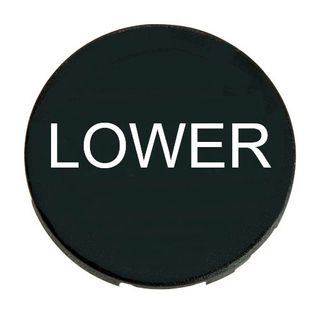 Button Plate for Pushbutton Lower Black