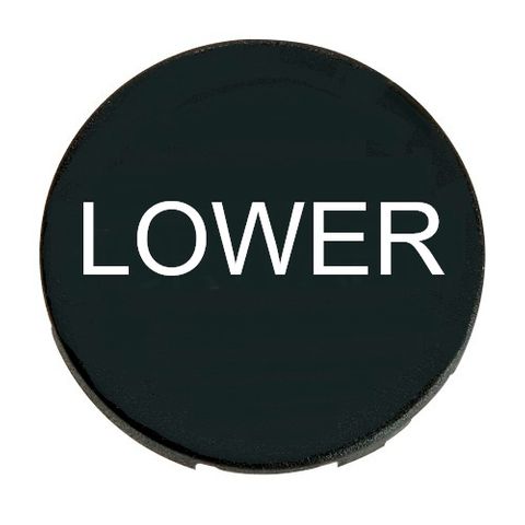 Button Plate for Pushbutton Lower Black