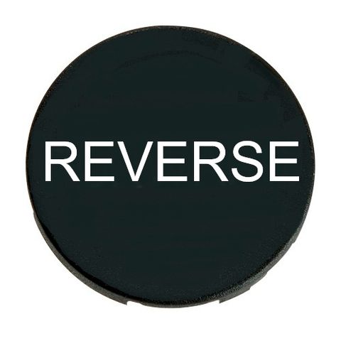 Button Plate for Pushbutton Reverse Black