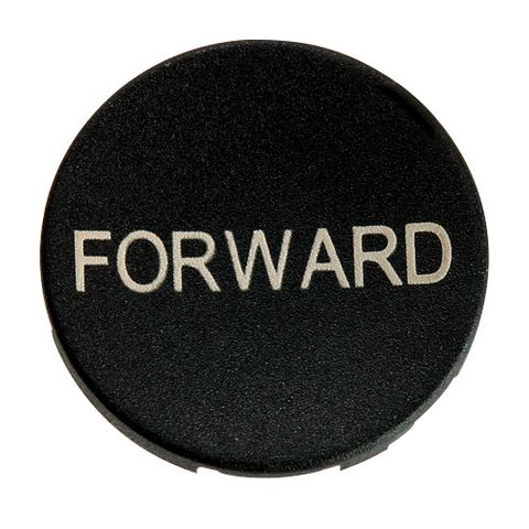 Button Plate for Pushbutton Reverse Black