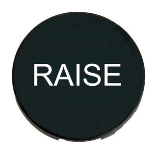 Button Plate for Pushbutton Raise Black