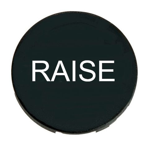 Button Plate for Pushbutton Raise Black