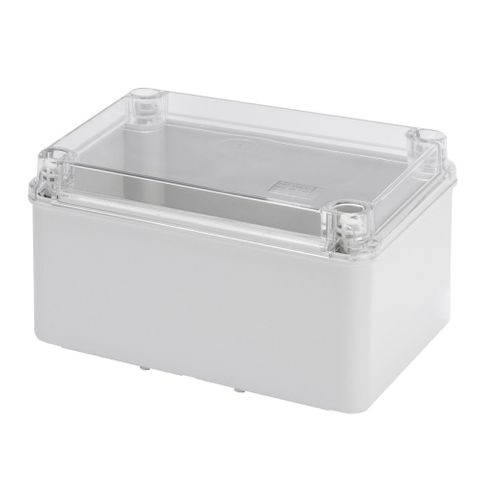 Enclosure PVC Clr Lid+Grey Body Hiwall 380x300x170