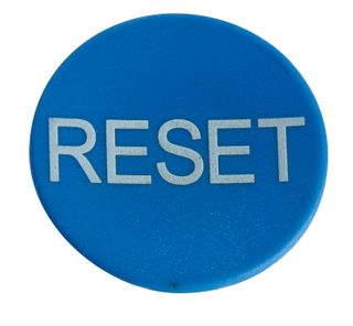 Button Plate for Pushbutton Reset Blue