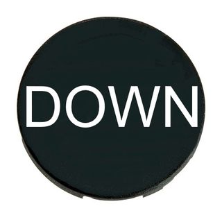 Button Plate for Pushbutton Down Black