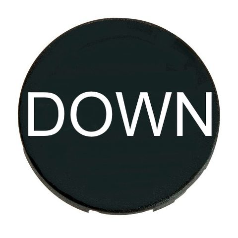 Button Plate for Pushbutton Down Black