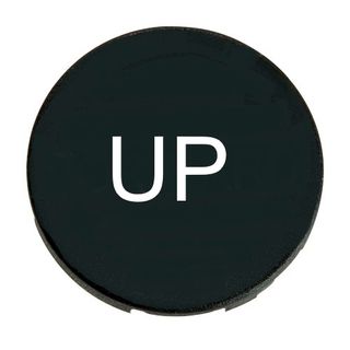 Button Plate for Pushbutton Up Black