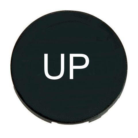 Button Plate for Pushbutton Up Black