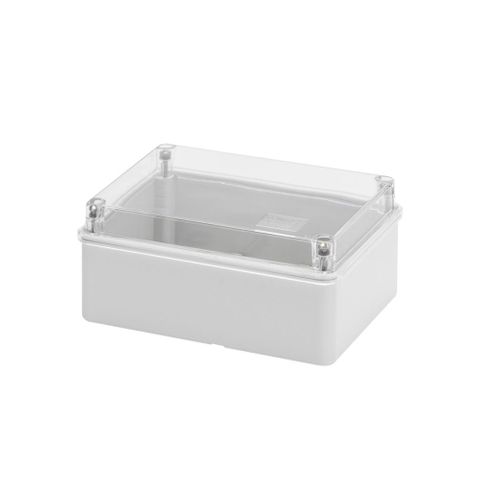 Enclosure PVC Clear Lid Grey Body 150x110x70