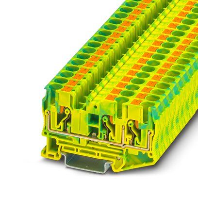 PT Terminal Single Level Earth 6mm Twin 1 In/2 out