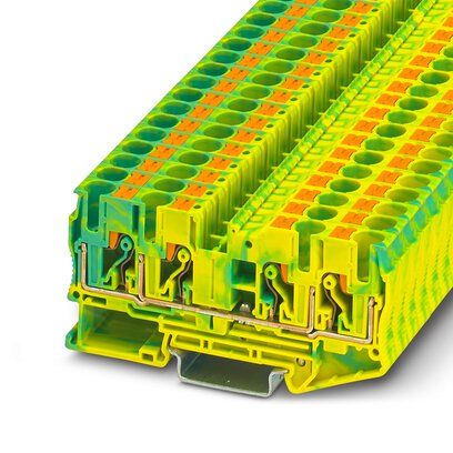 PT Terminal Single Level Earth 6mm Quat 2 In/2 out