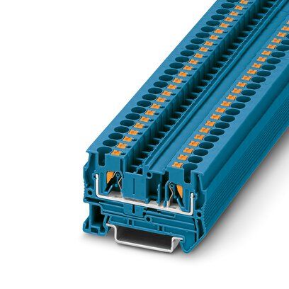 PT Terminal Block feed Through 4mm Blue