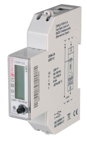 kWh Meter 1phase Direct RS485 MODBUS 18mm