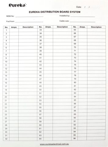 MDB Schedule card