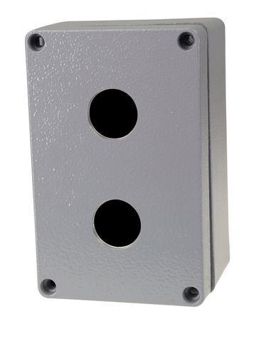 Pushbutton Enclosure Aluminium 2 Hole 57mm deep