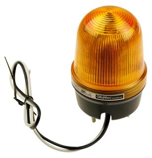 Warning Lite/Sound IP65 60mm Amber 80dB 110-240vac