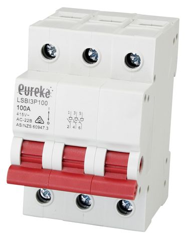 Isolator EUREKA Din Mount 3 Pole 100A