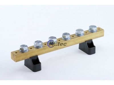 Earth bar 250A 6 stud