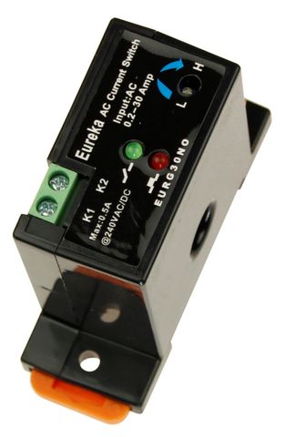 Current sensing relay,0.2-30A In,0.5A 240V Cont