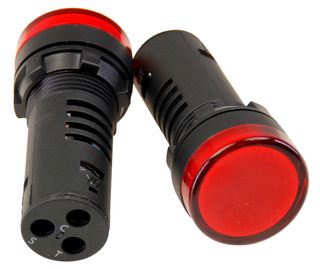 Pilot light with test diode 22mm 24v acdc Red