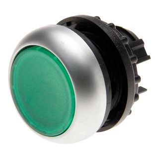 Pushbutton Illuminated Stay Put Green