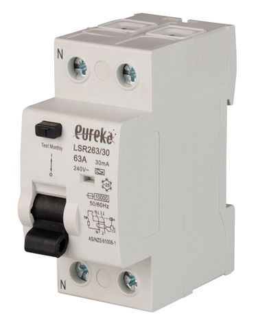 RCD EUREKA 2 Pole 63A 30mA Type A
