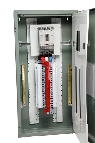 Distribution Board 96 Pole Grey 400A Main Switch