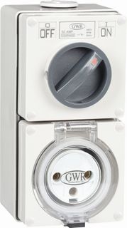 Switched Socket Outlet 3 Round Pin 32A 250V IP66