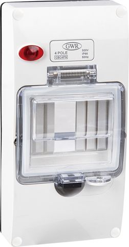 Cover 2 Module with Neon Indicator Less Base IP66